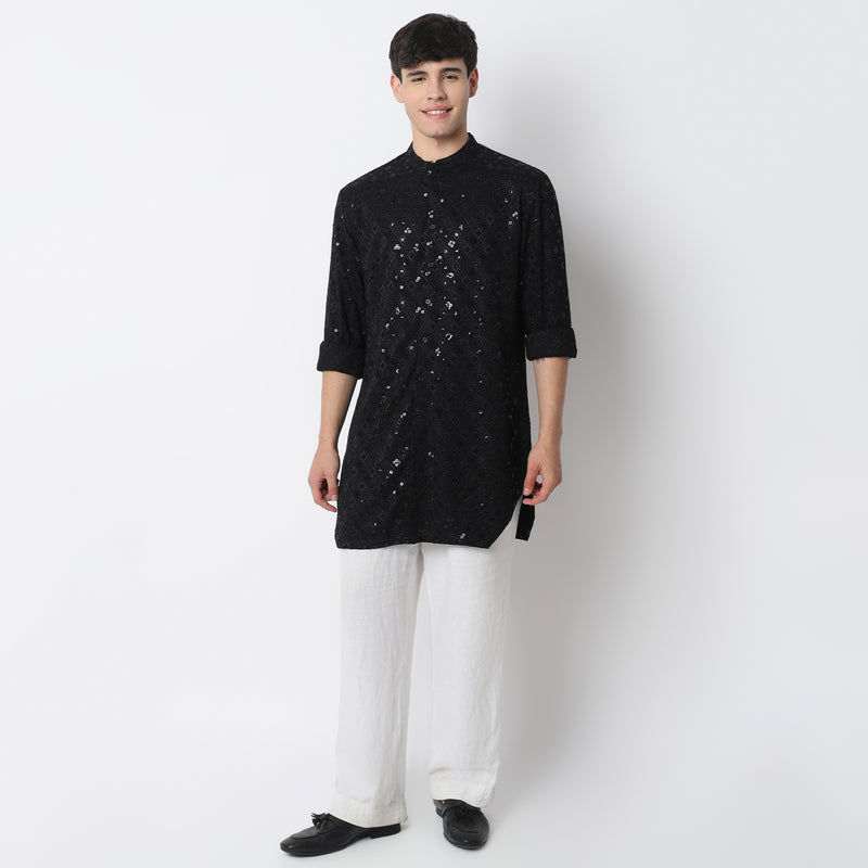 Embroidered Straight Kurta