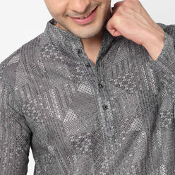 Embroidered Schiffli Short Kurta