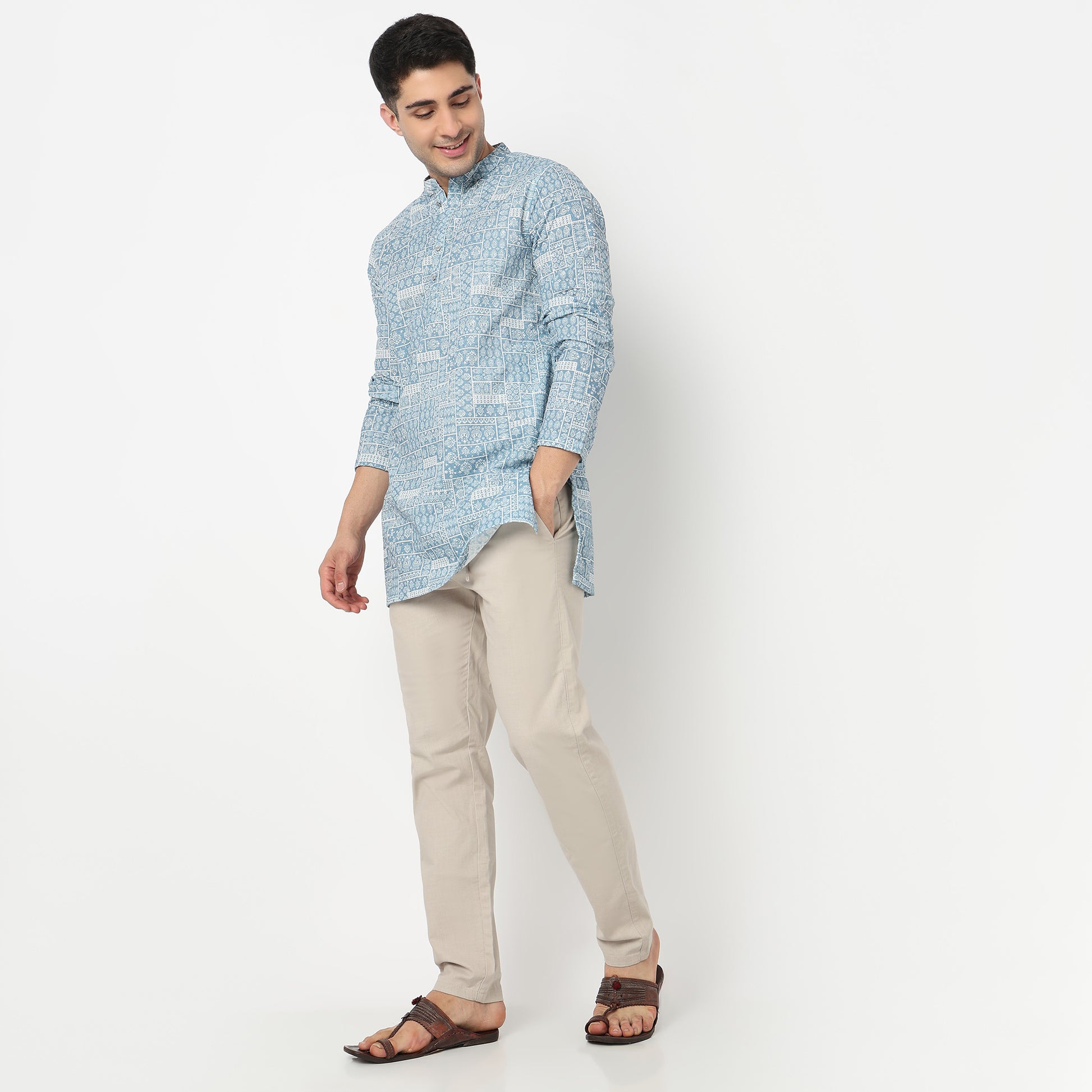 Embroidered Schiffli Short Kurta