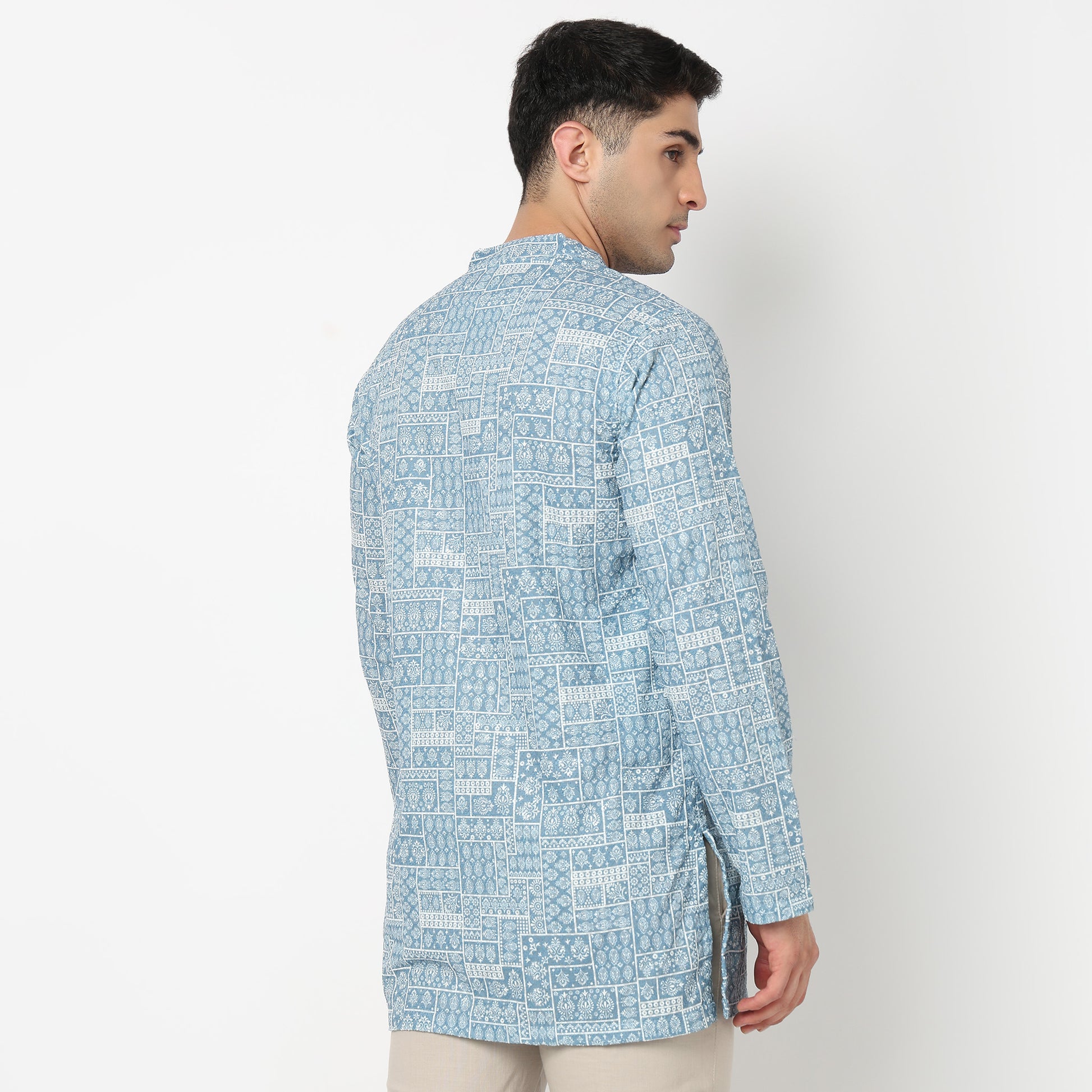 Embroidered Schiffli Short Kurta