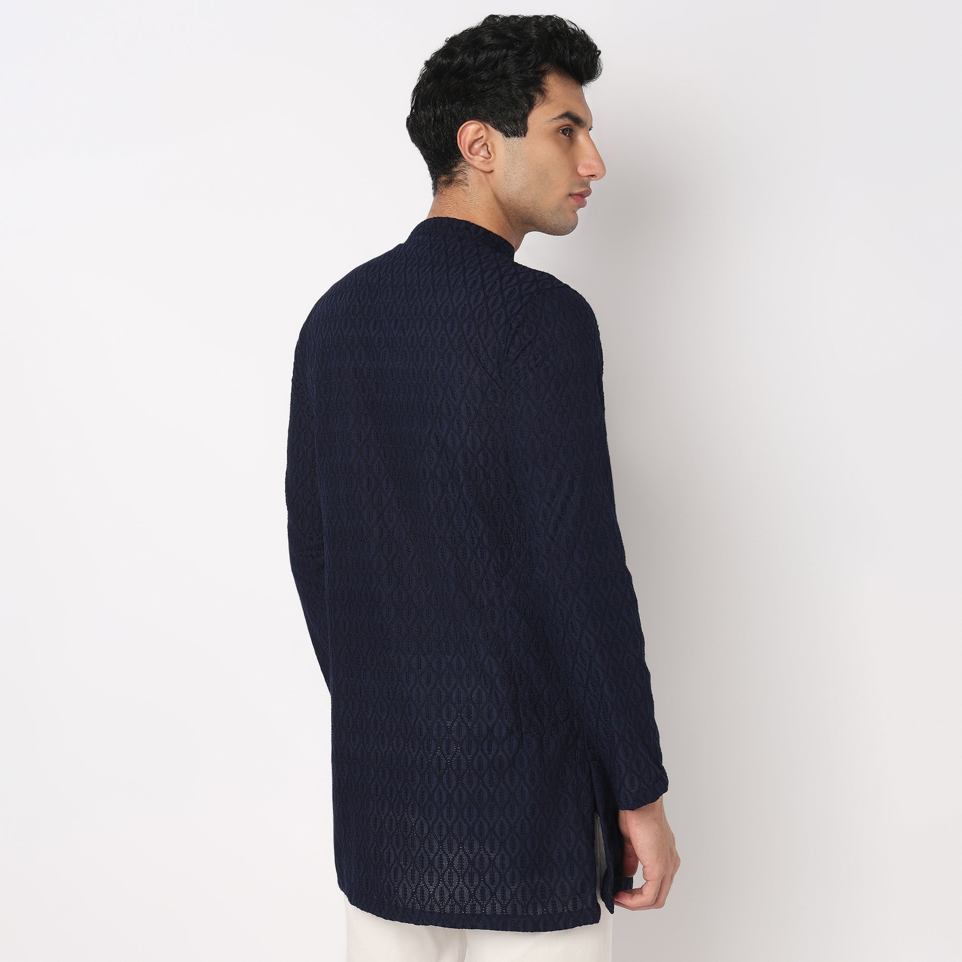 Embroidered Straight Short Kurta