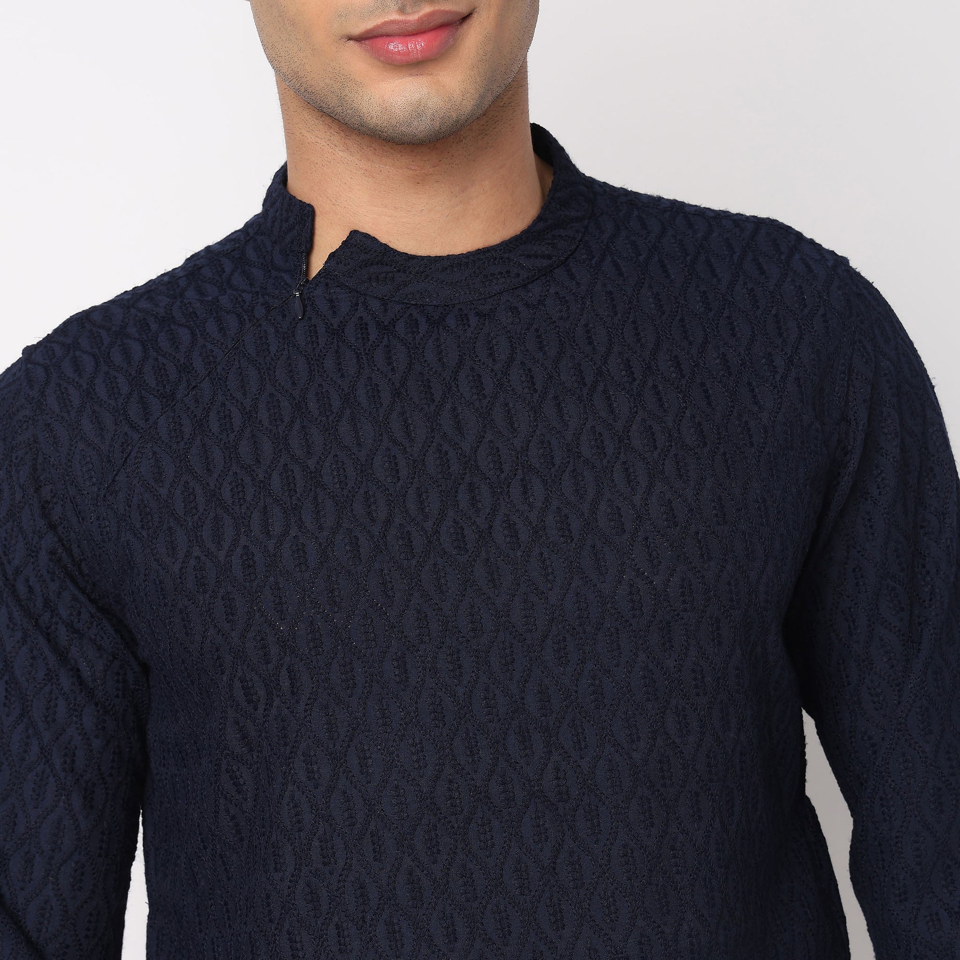 Embroidered Straight Short Kurta