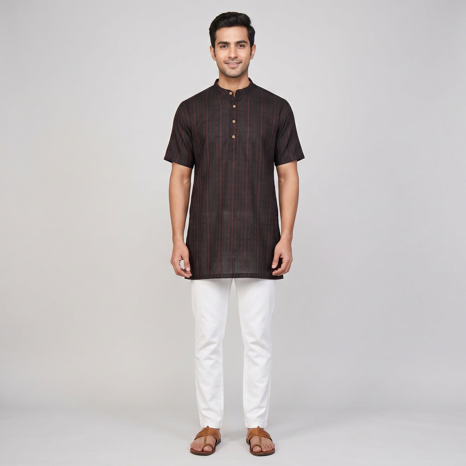Cotton Abstract Short Kurta