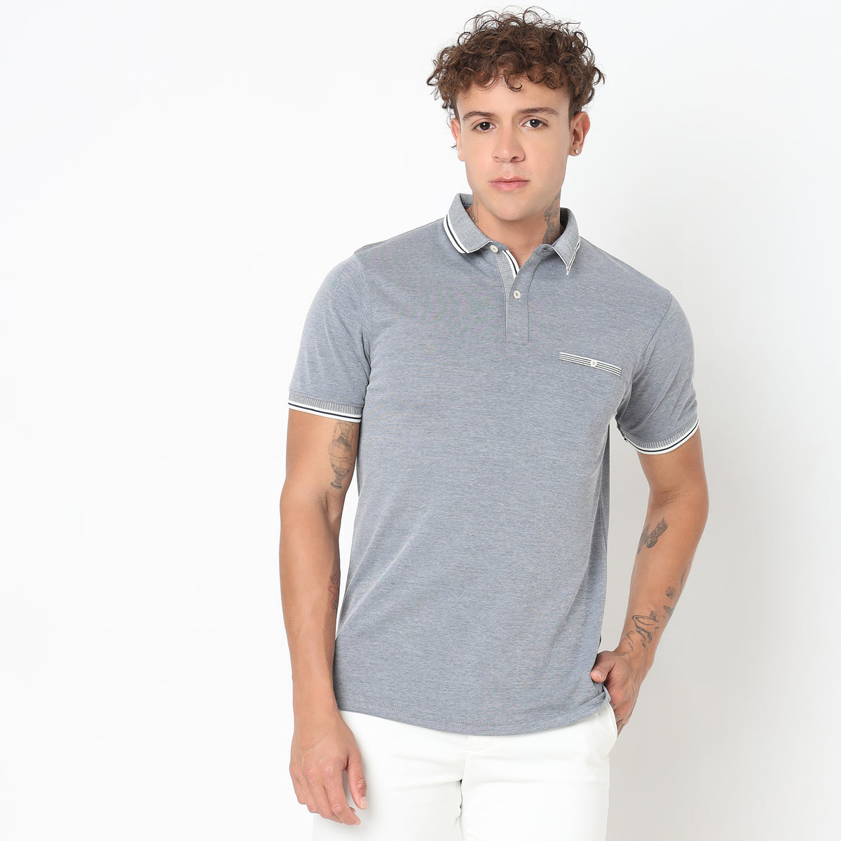 Regular Fit Solid Polo T-Shirt