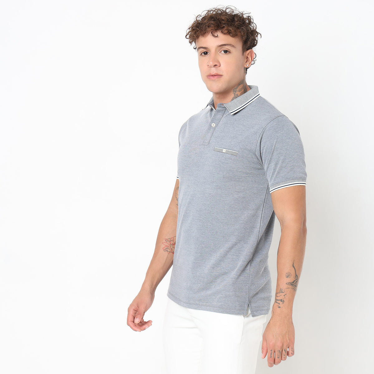 Regular Fit Solid Polo T-Shirt