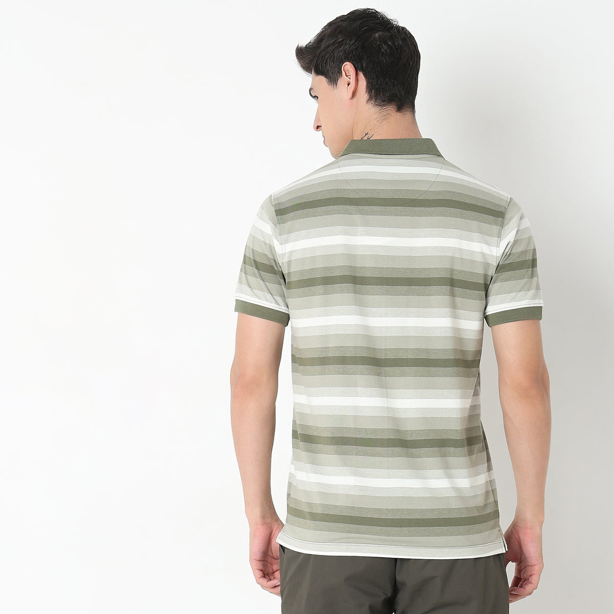 Regular Fit Striped Polo T-Shirt