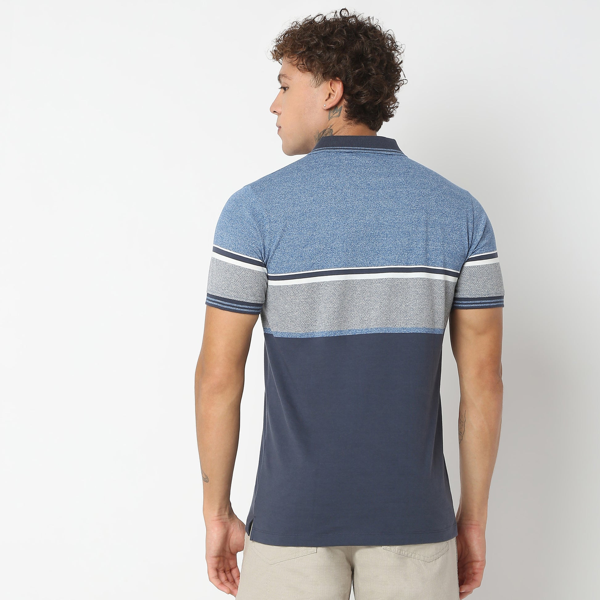 Regular Fit Striped Polo T-Shirt 