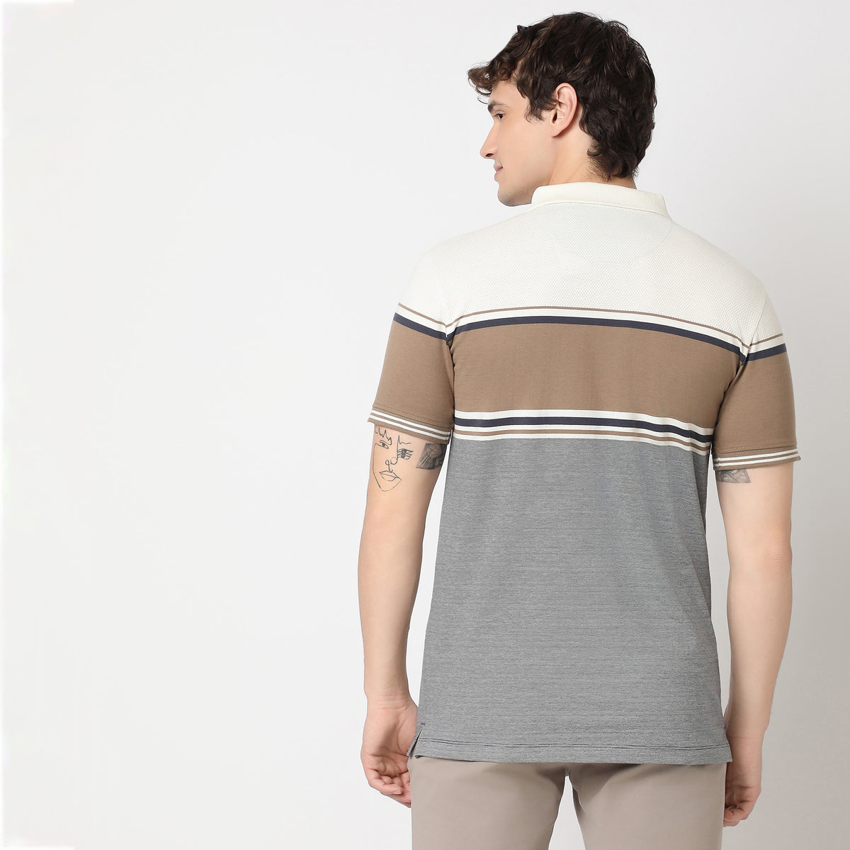 Regular Fit Striped Polo T-Shirt