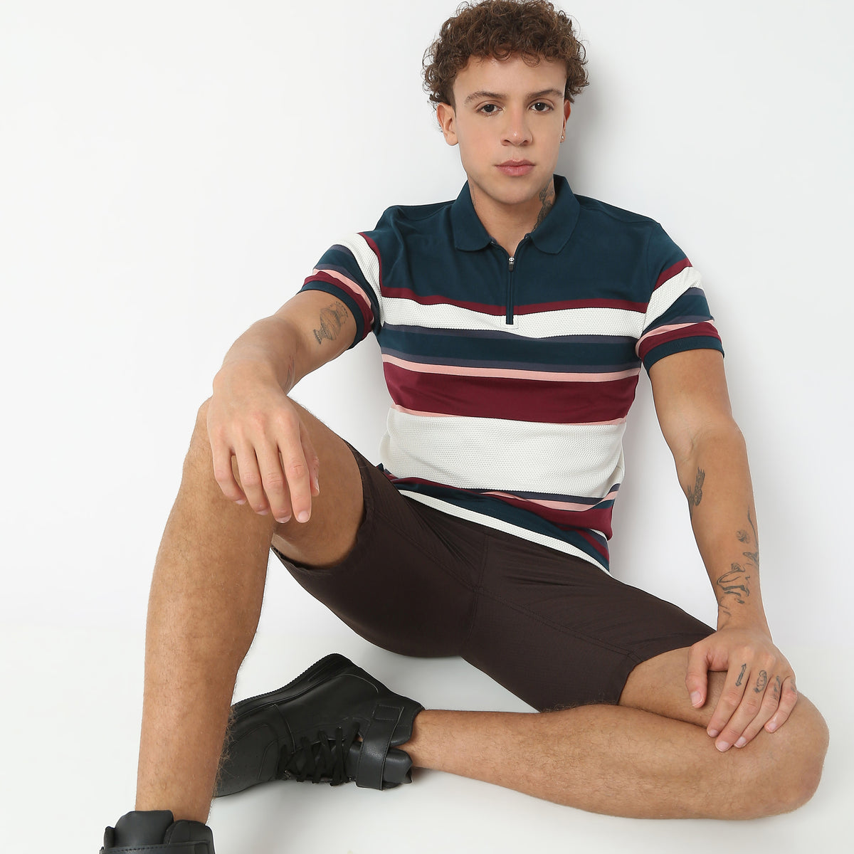 Regular Fit Striped Polo T-Shirt 