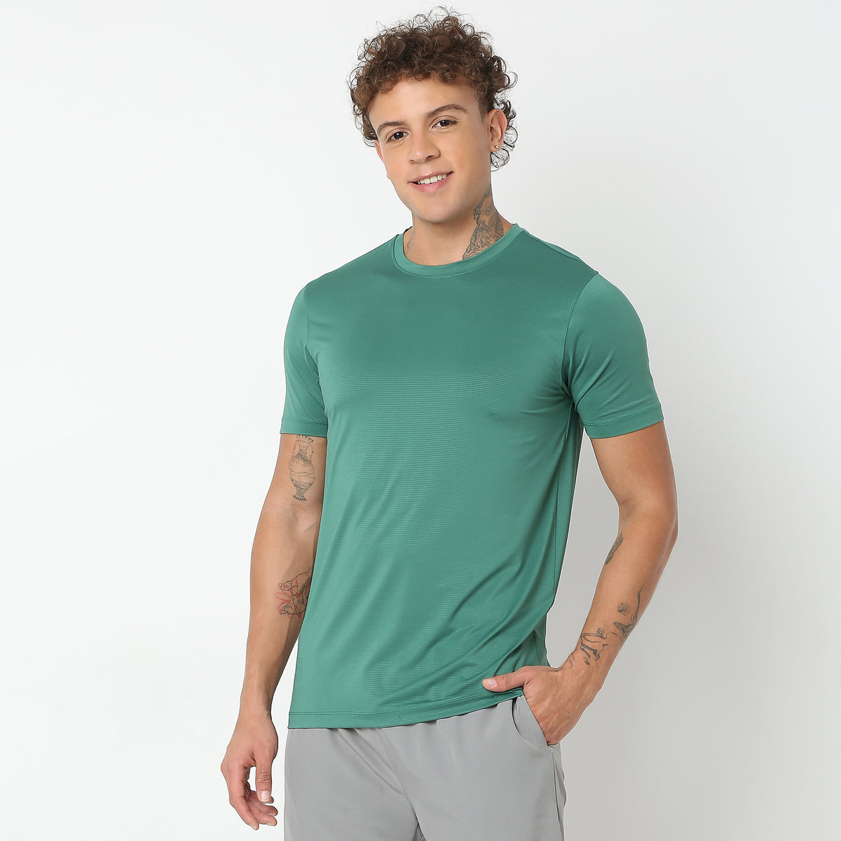 Regular Fit Solid T-Shirt