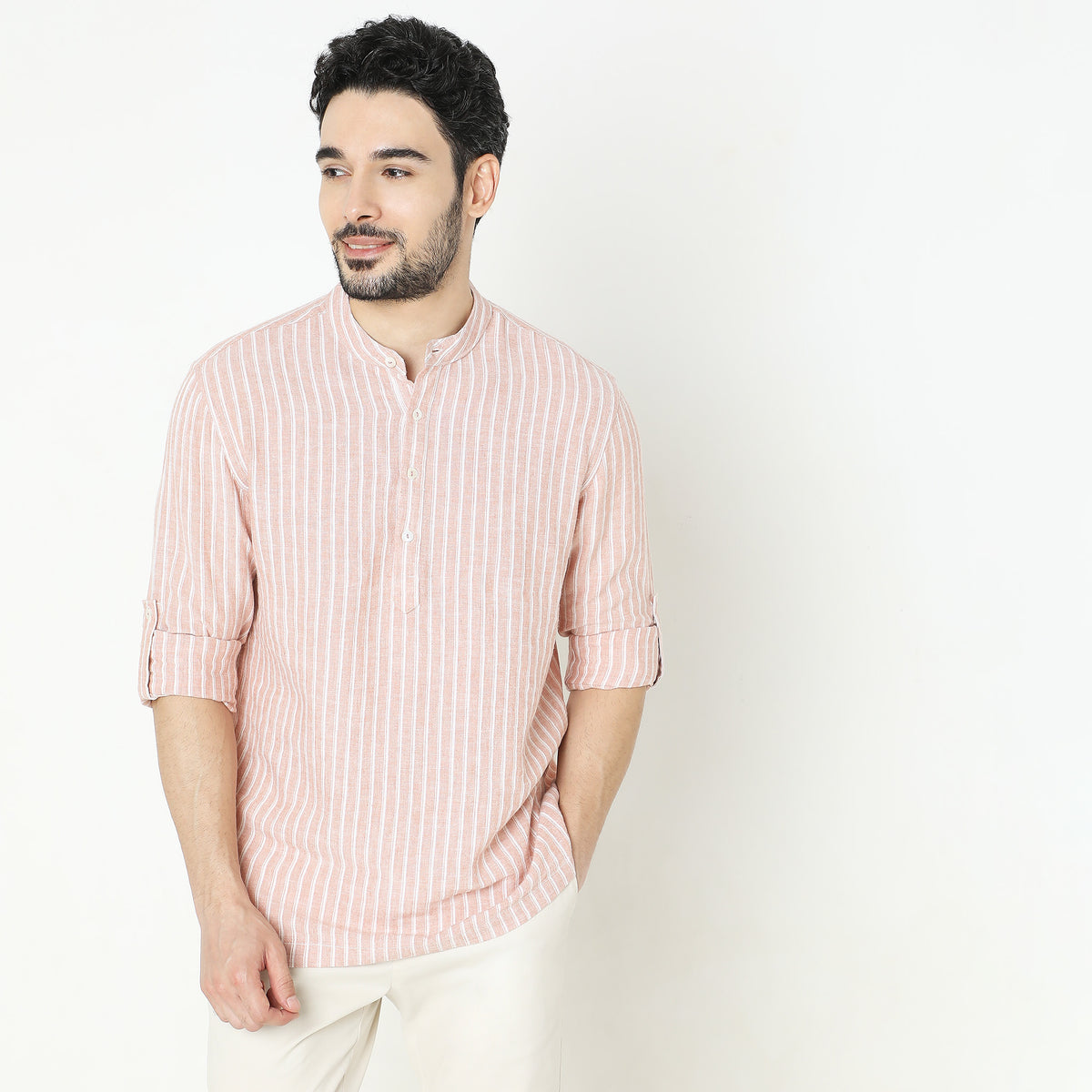 Regular Fit Striped Kurta