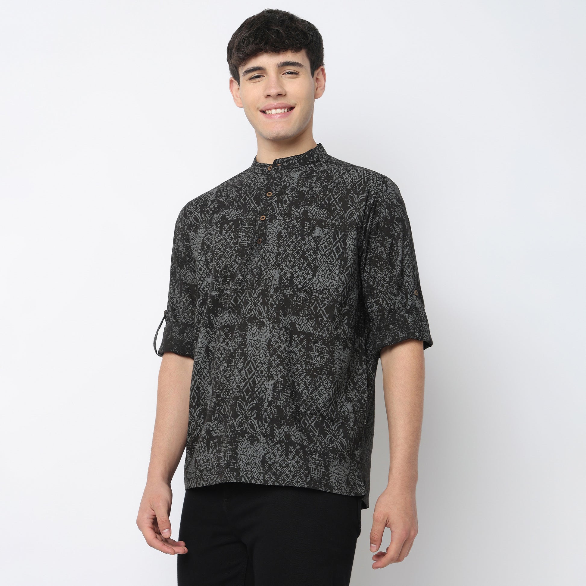 Printed Cotton Short Kurta