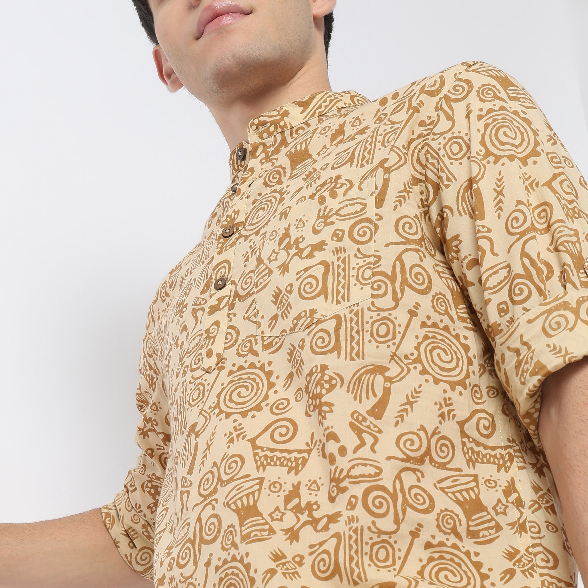 Printed Cotton Short Kurta