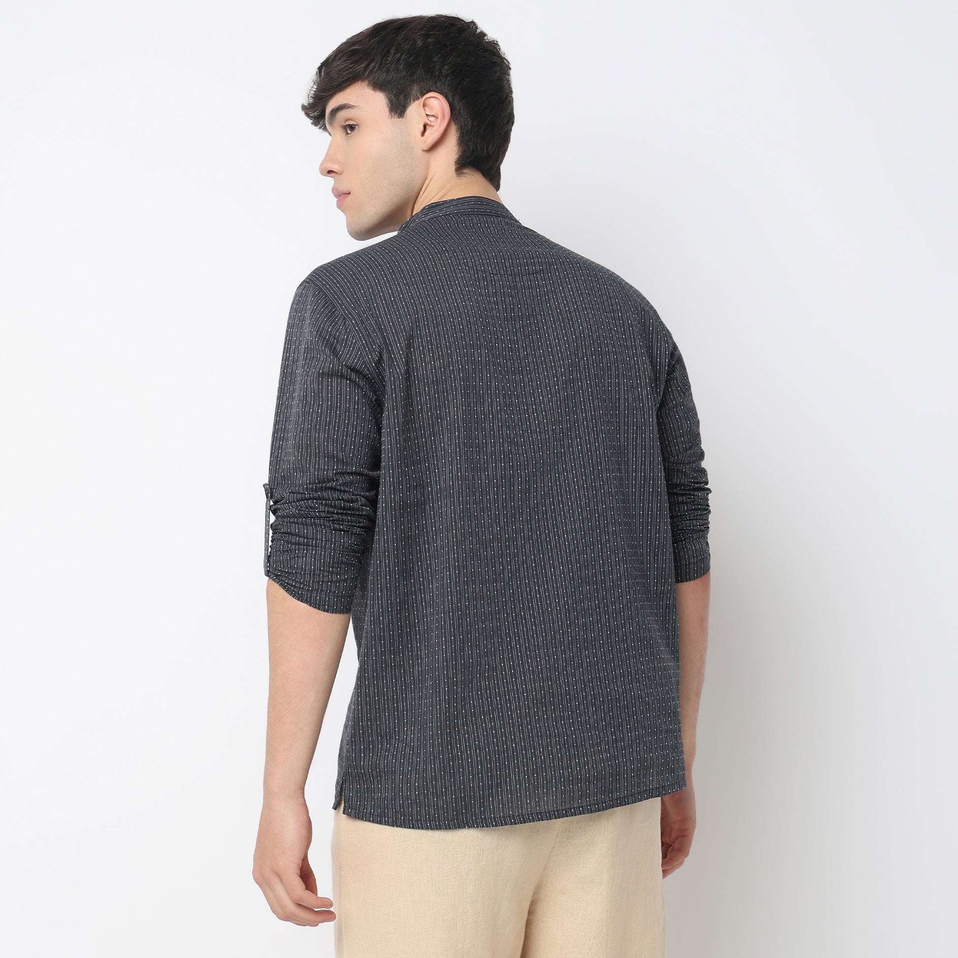 Structured Cotton Short Kurta