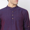 Jacquard Cotton Short Kurta