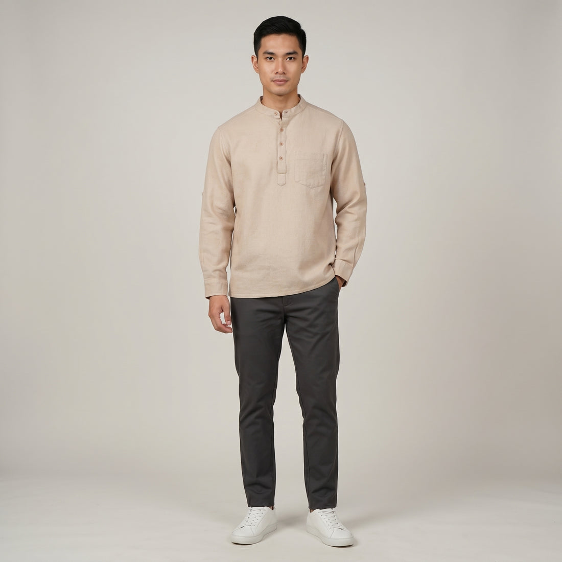 Cotton Dobby Short Kurta
