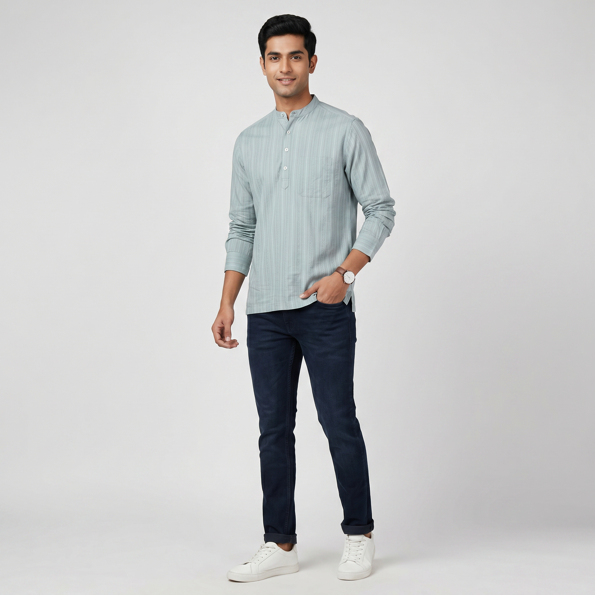 Cotton Embellished Short Kurta