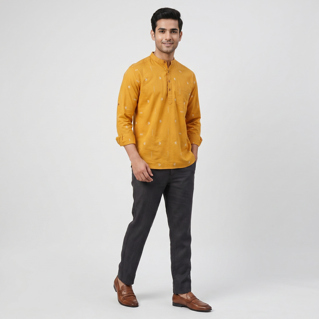Cotton Embellished Short Kurta