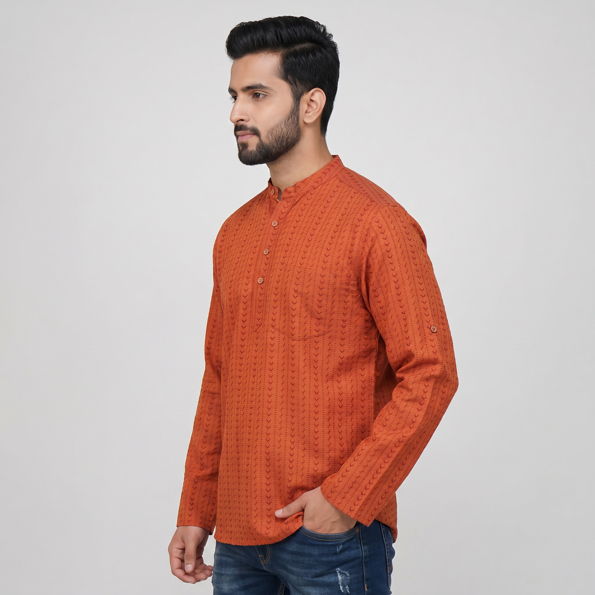 Cotton Embellished Short Kurta