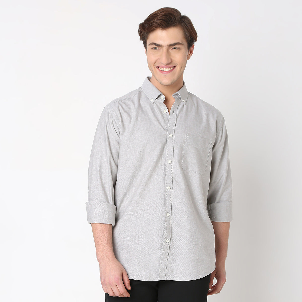 Slim Fit Solid Shirt