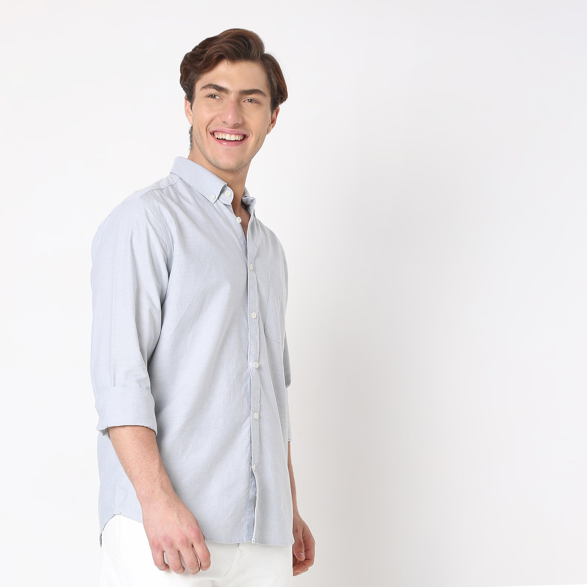 Slim Fit Solid Shirt