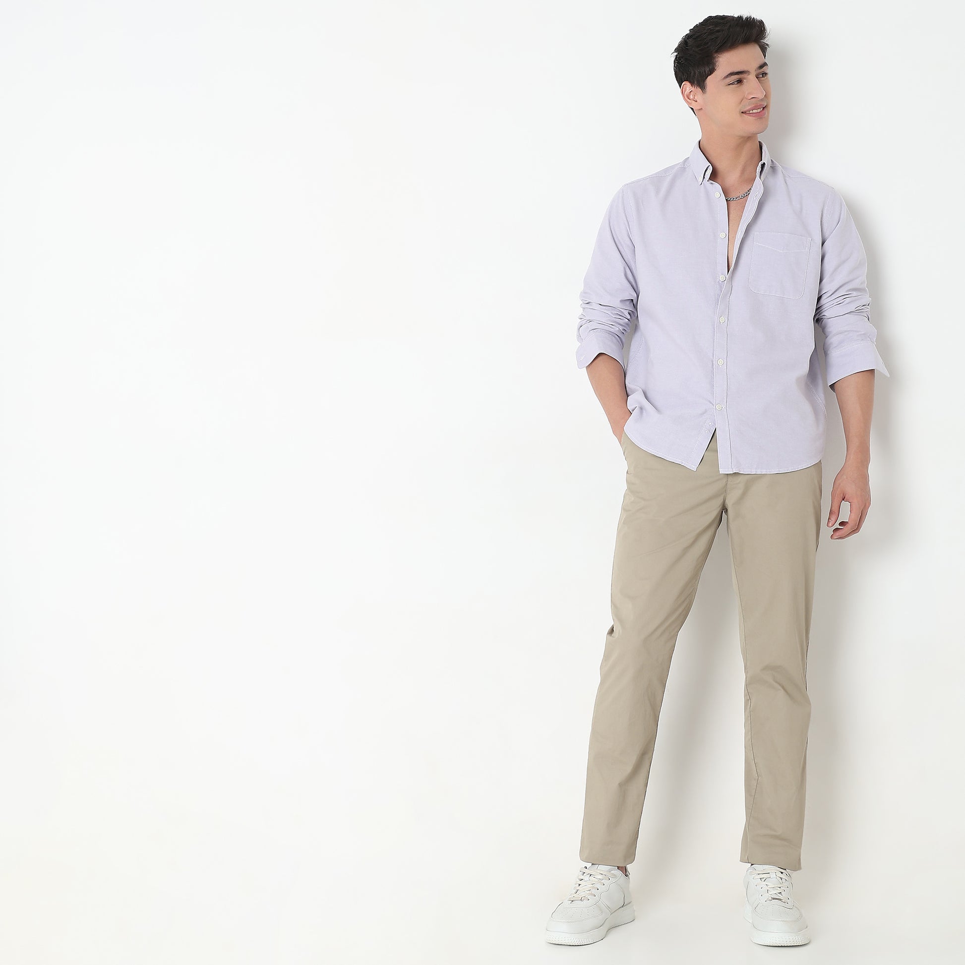 Slim Fit Solid Shirt