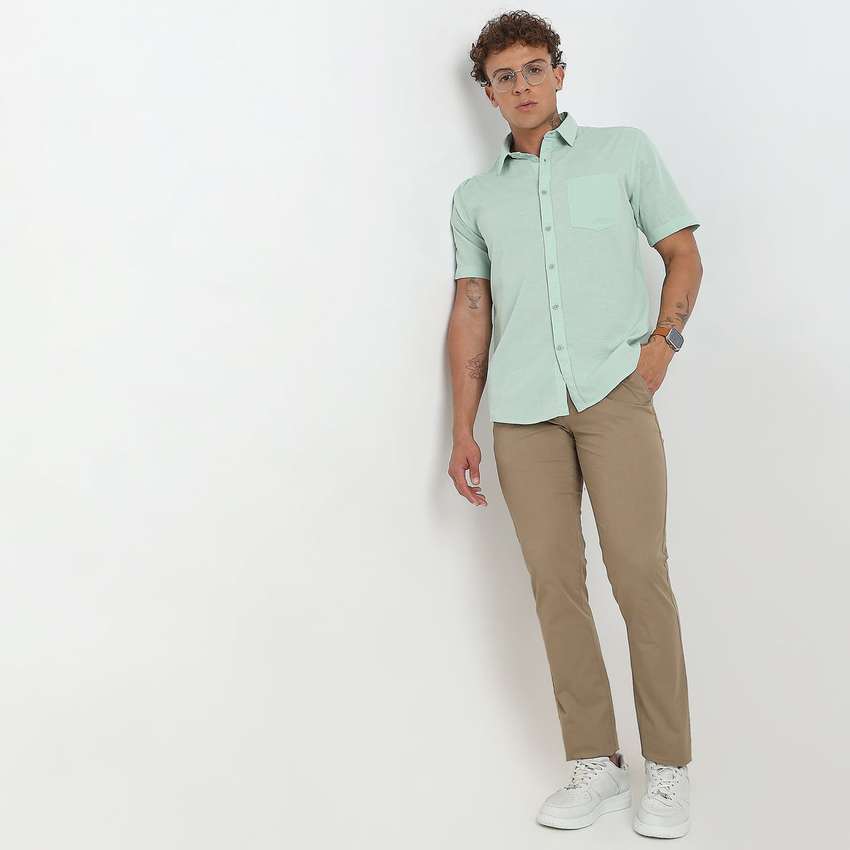 Slim Fit Solid Shirt