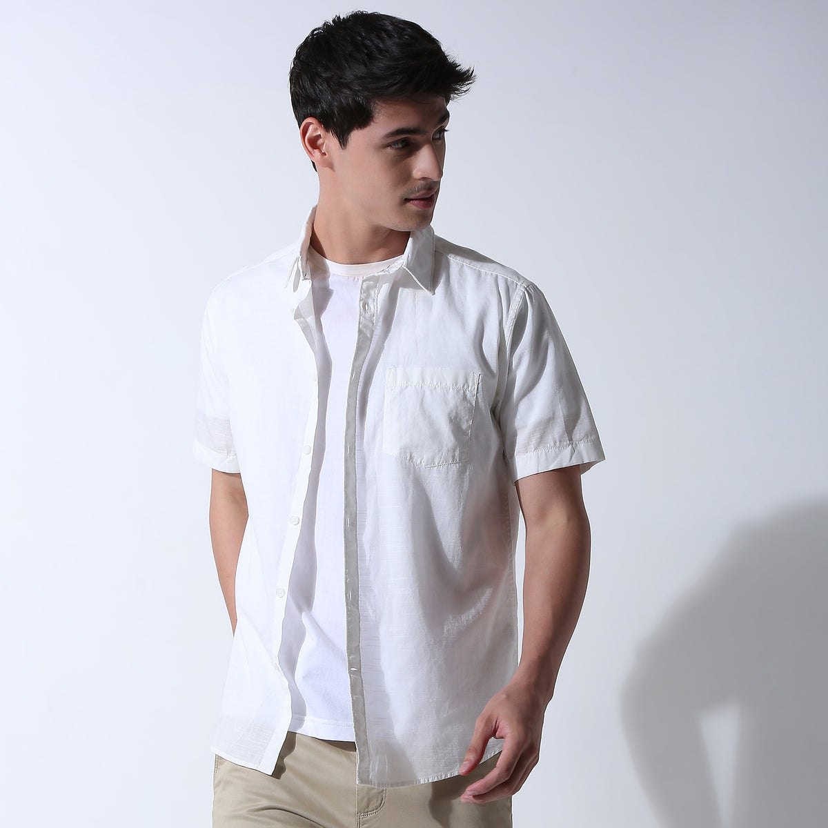 Slim Fit Solid Shirt