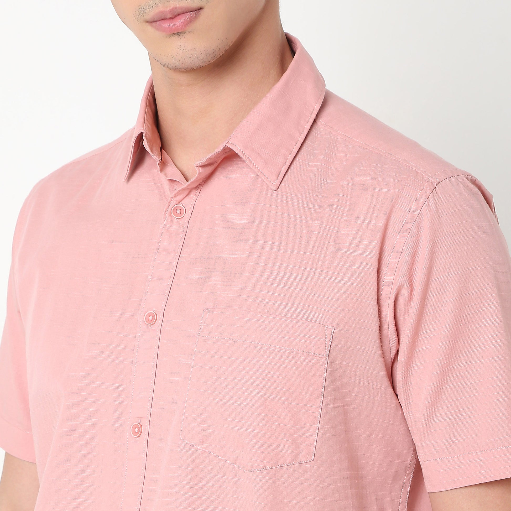 Slim Fit Solid Shirt