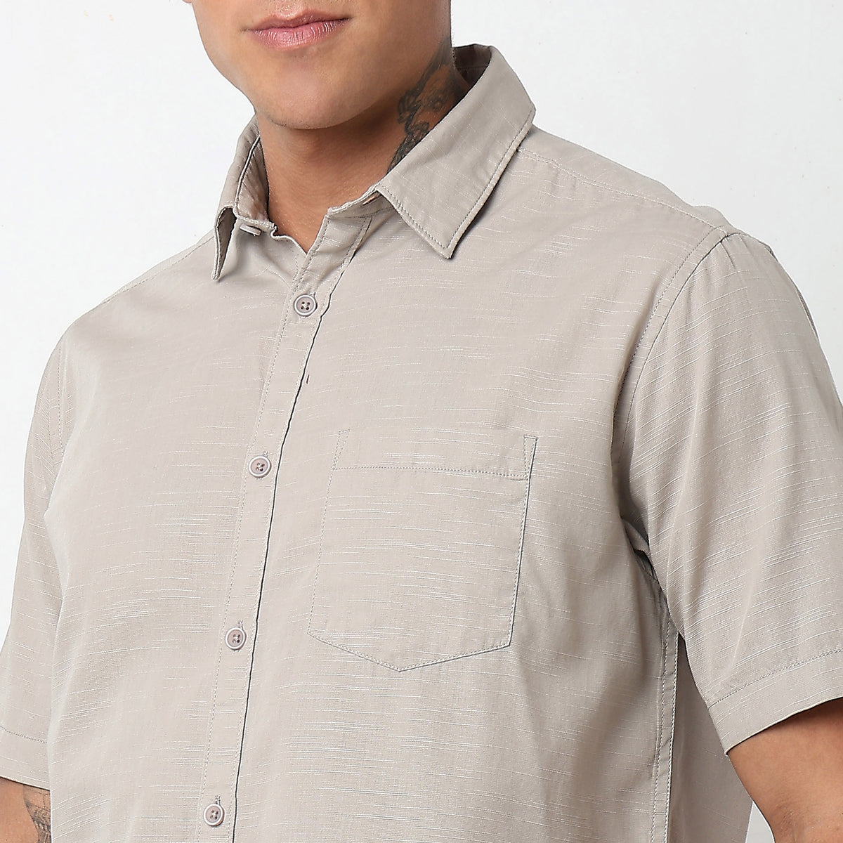 Slim Fit Solid Shirt