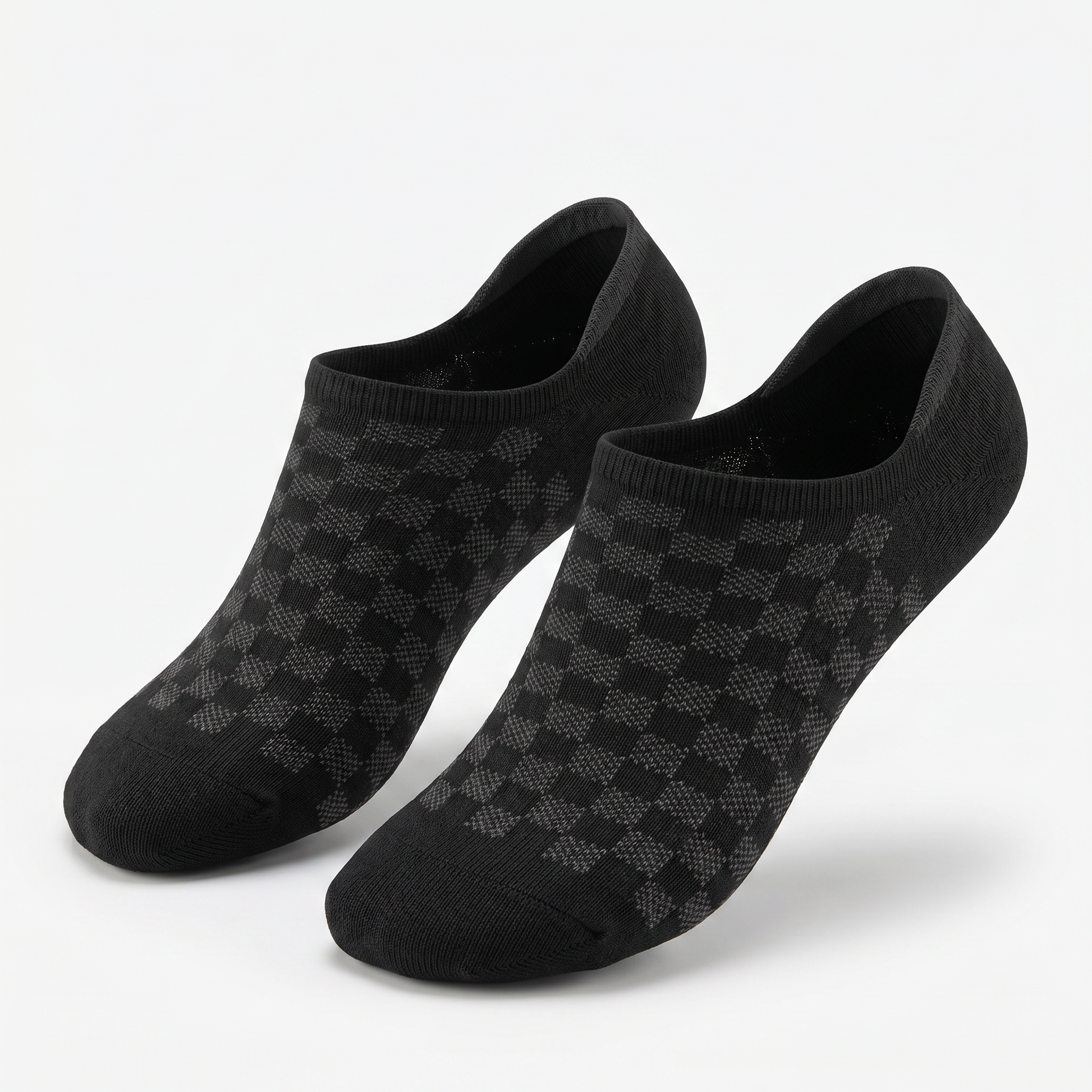 Men Solid No Show Socks - Pack of 2