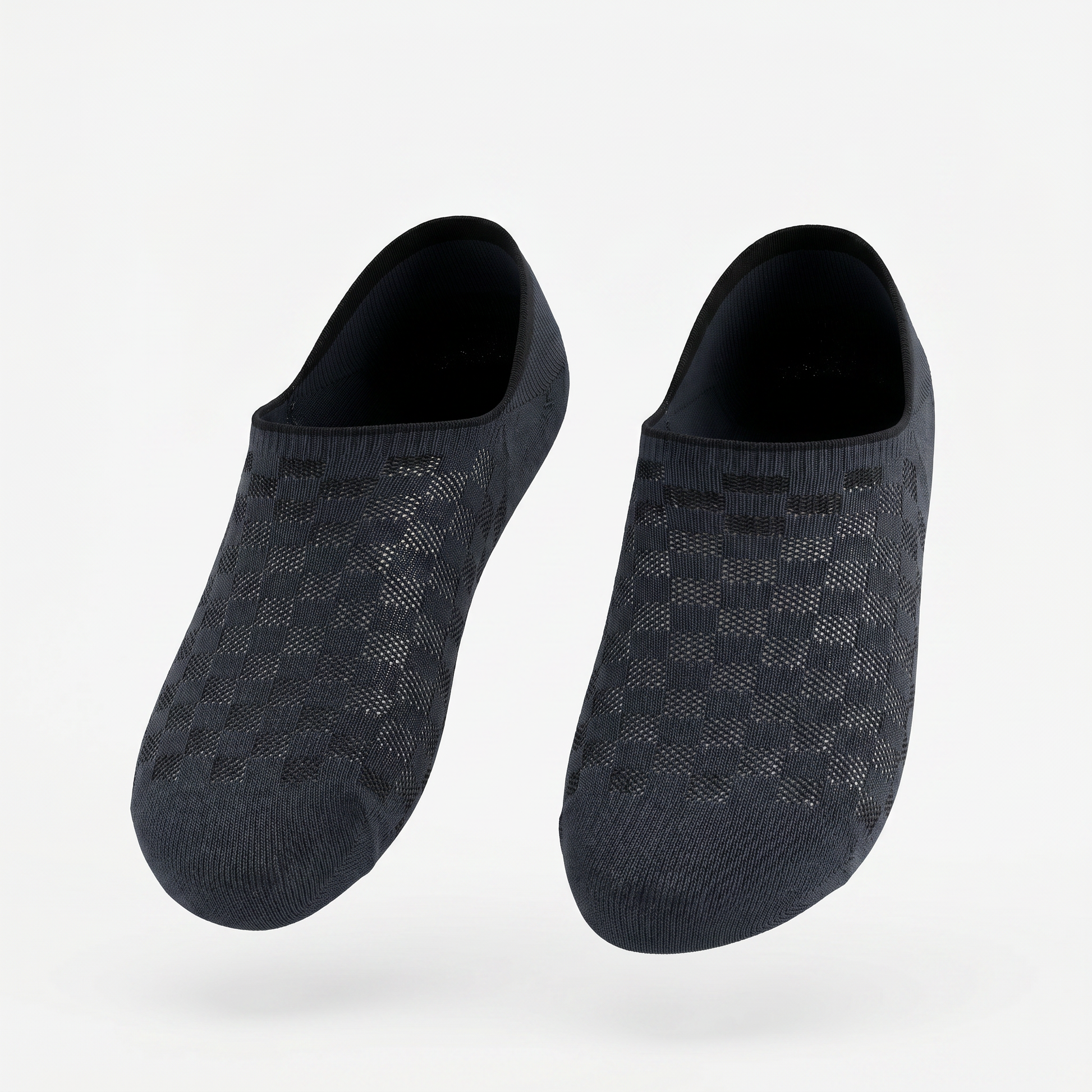 Men Solid No Show Socks - Pack of 2