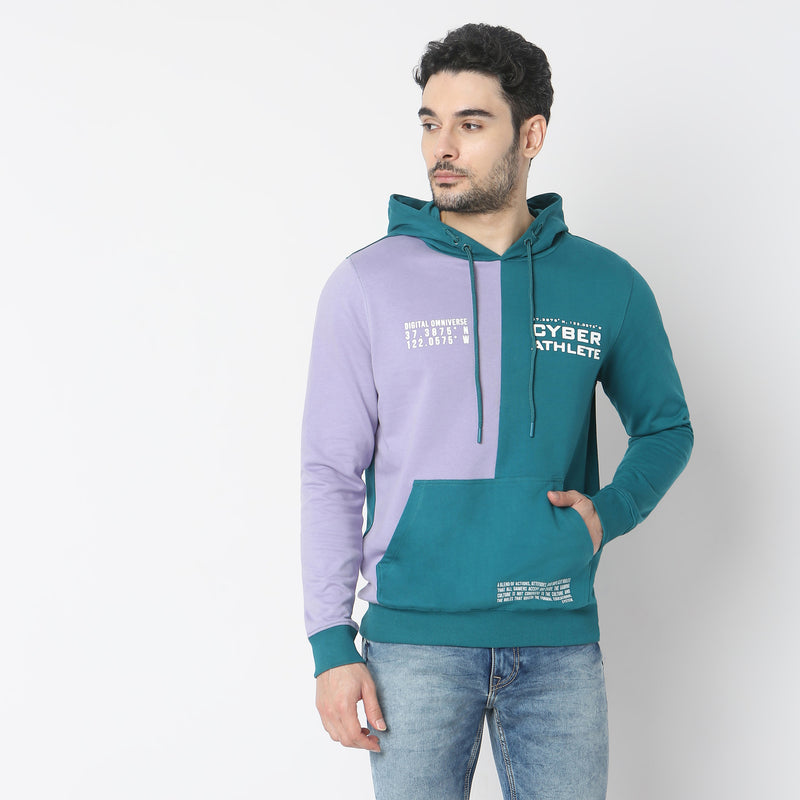 Regular Fit Solid Sweatshirt