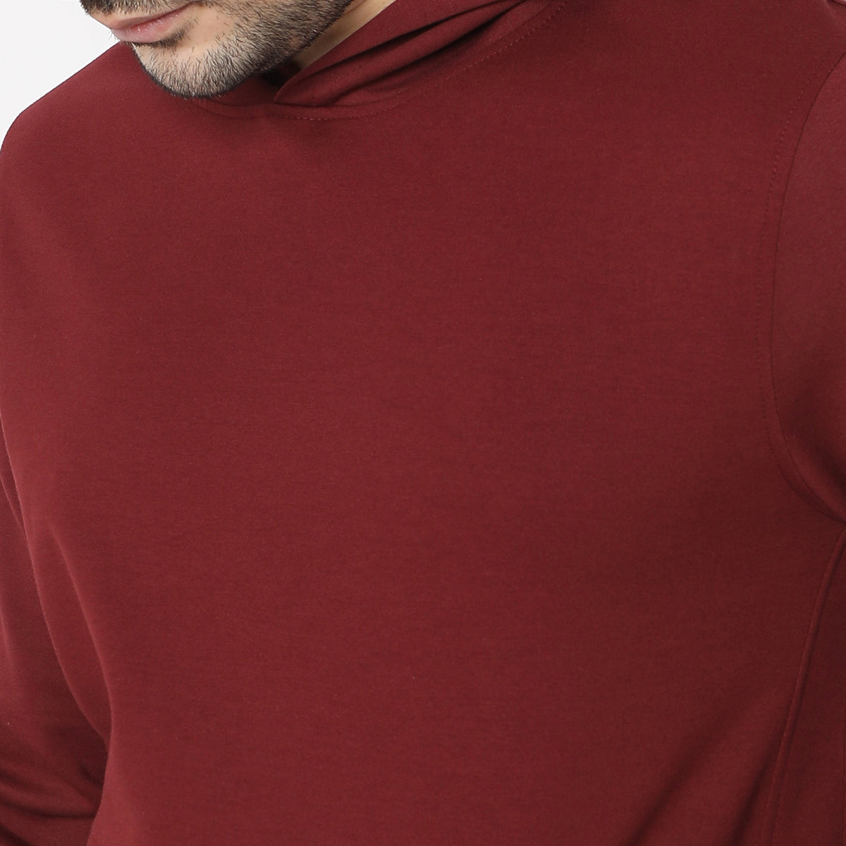 Regular Fit Solid Sweatshirt