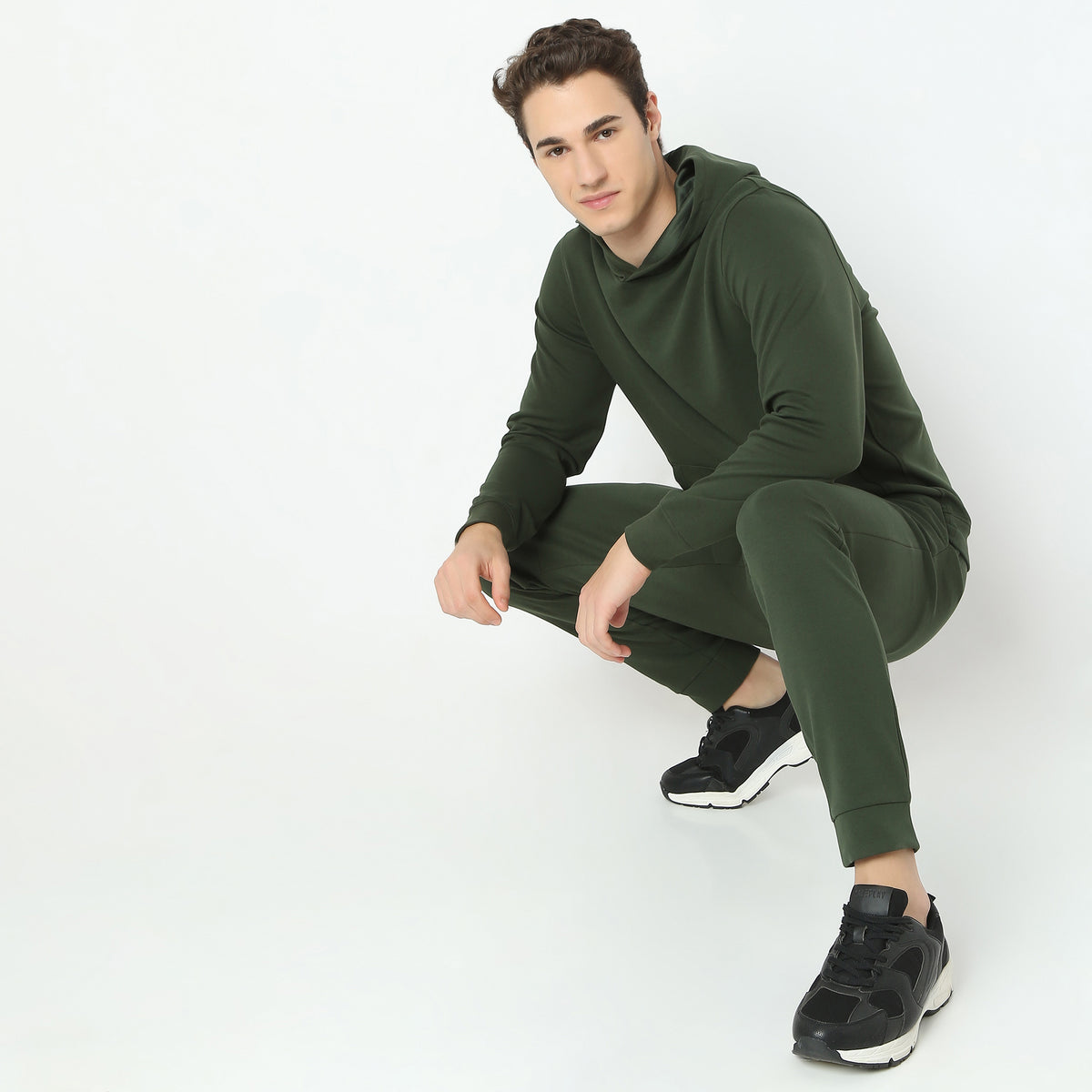 Regular Fit Solid Sweatshirt