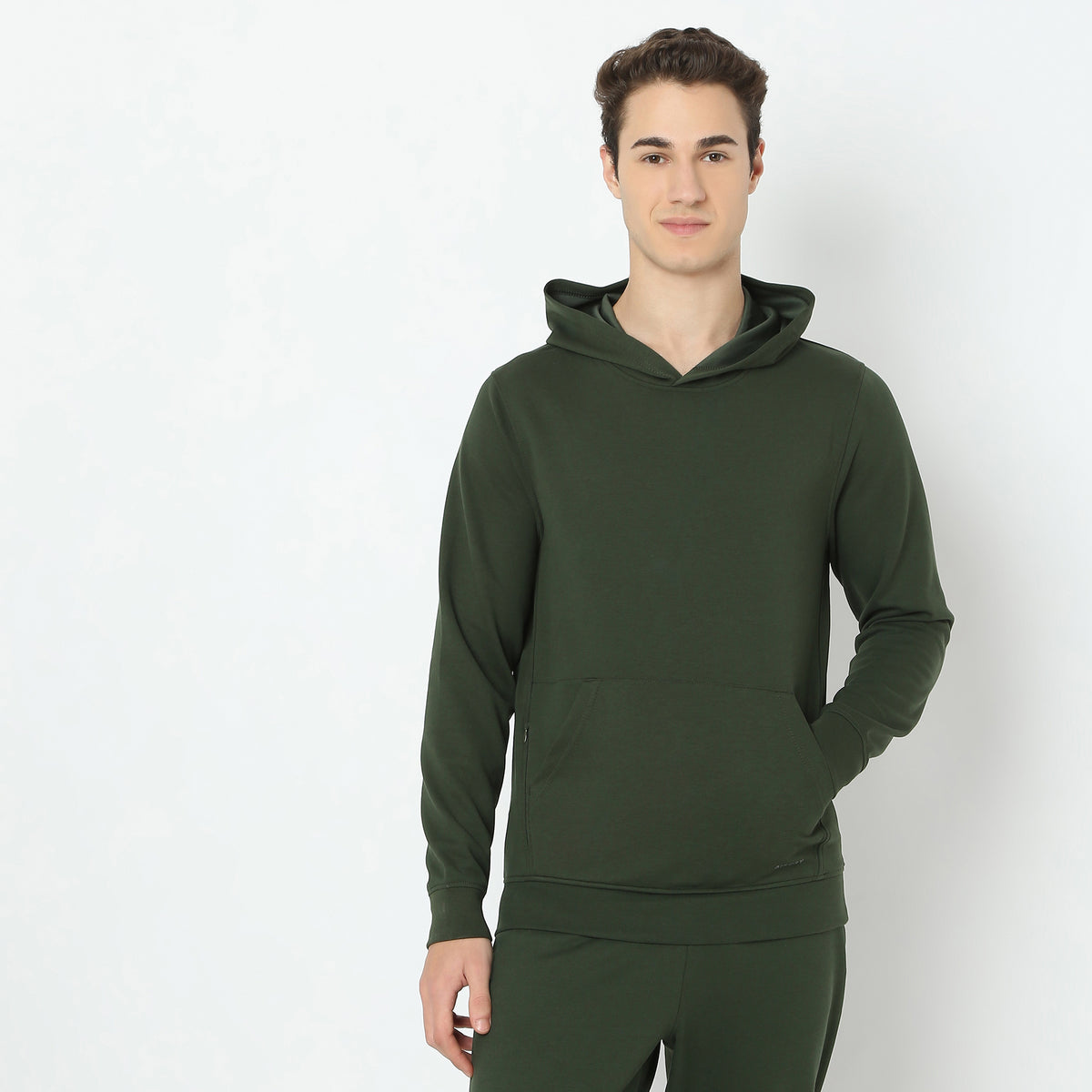 Regular Fit Solid Sweatshirt