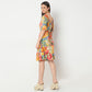 Flare Fit Printed Dress