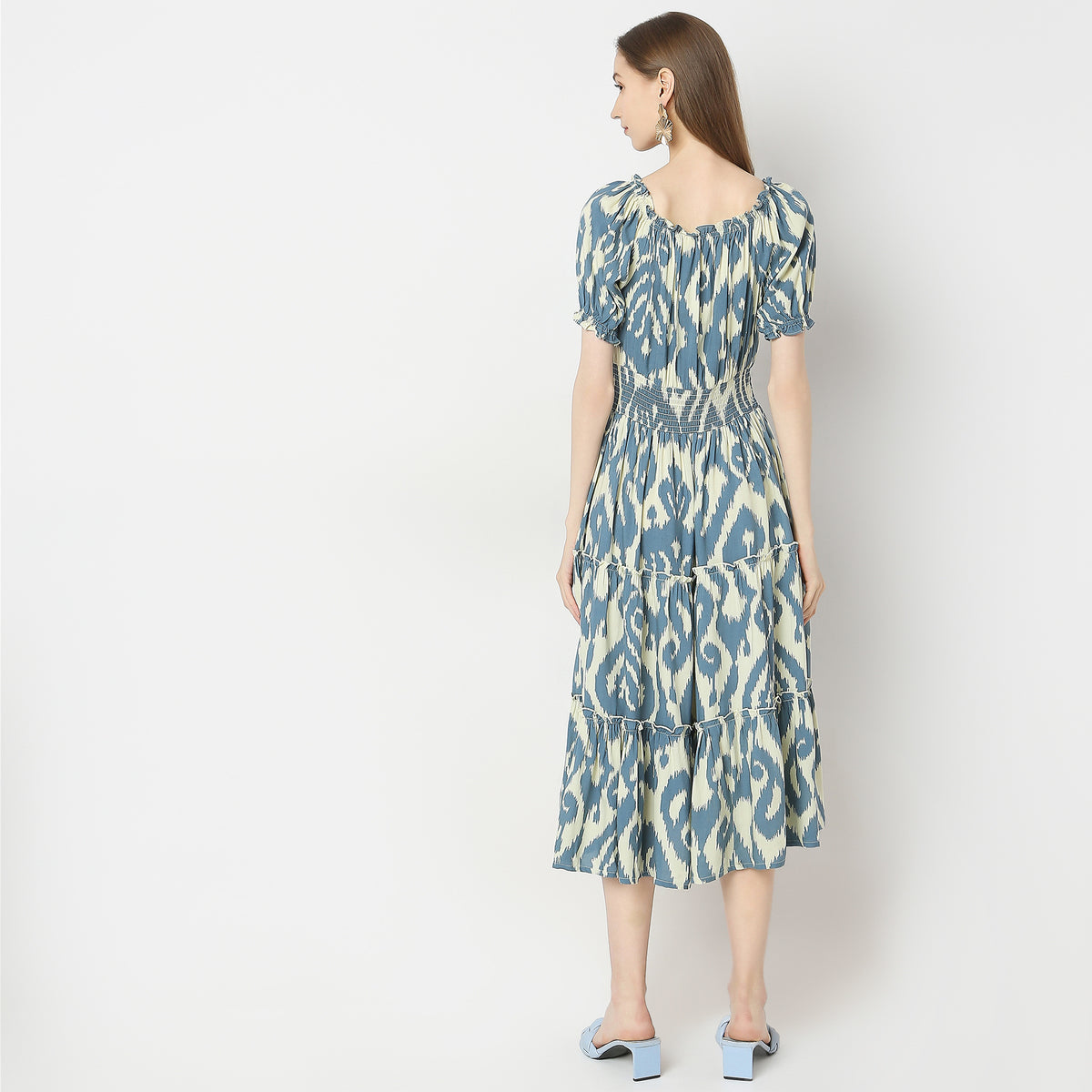 Flare Fit Printed Dress