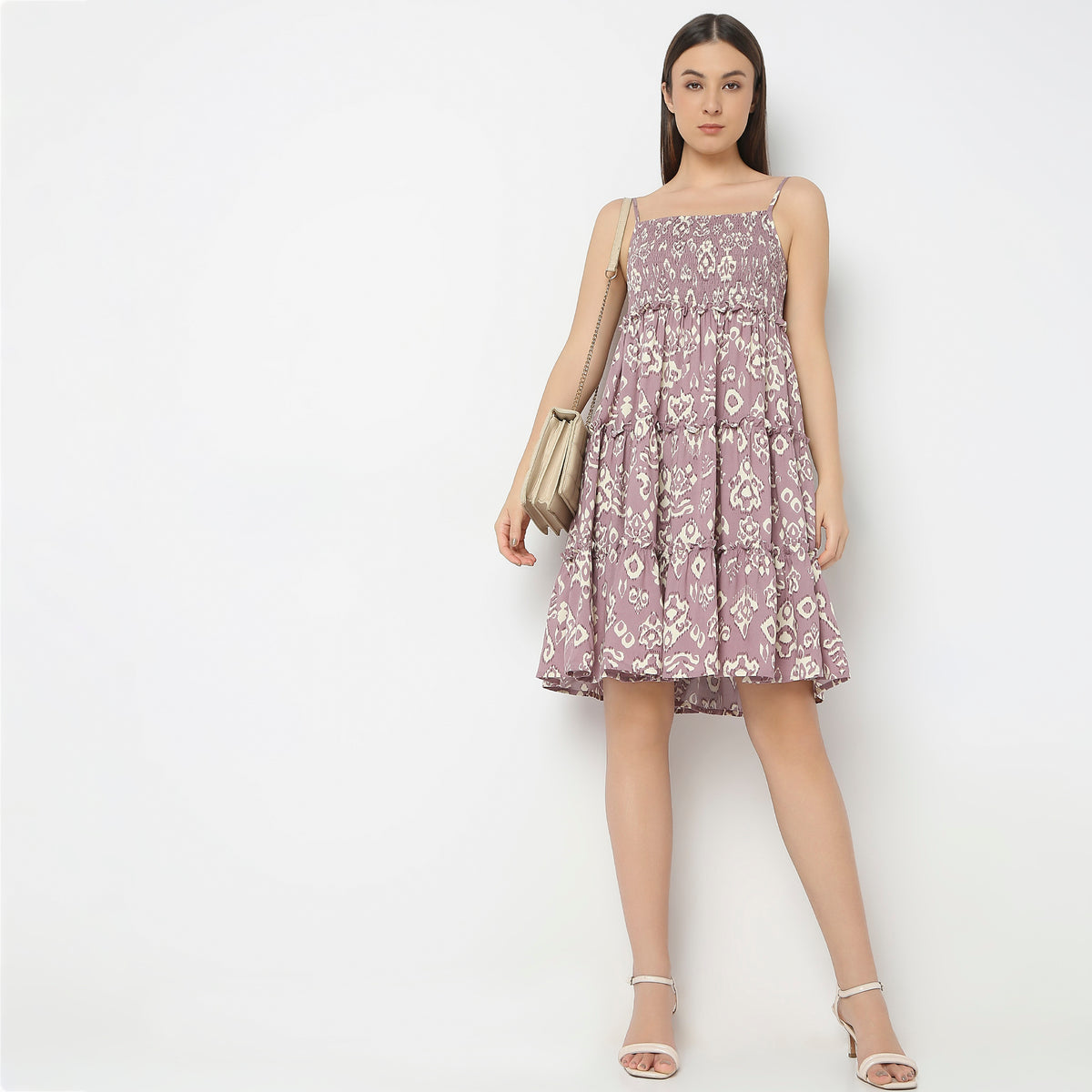 Flare Fit Printed Dress