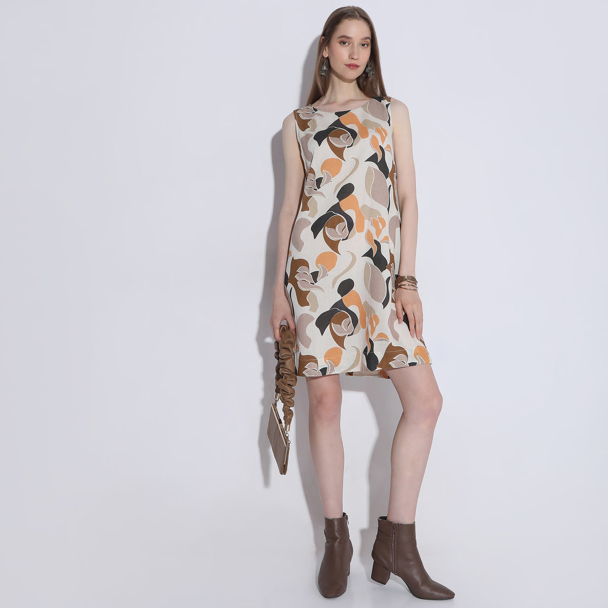 Regular Fit Printed Dress