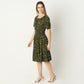 Flare Fit Printed Knee Length Dress
