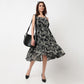 Printed Knee Length Tiered Dress 