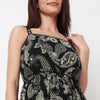 Printed Knee Length Tiered Dress 