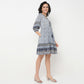 Order Now Women Printed V Neck Gathered Flare Fit Ethnic Wear Dress by Style Union
