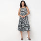 Strappy Tiered Printed Dress