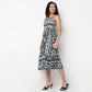 Strappy Tiered Printed Dress