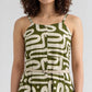 Polyester Printed Sleeveless Dress
