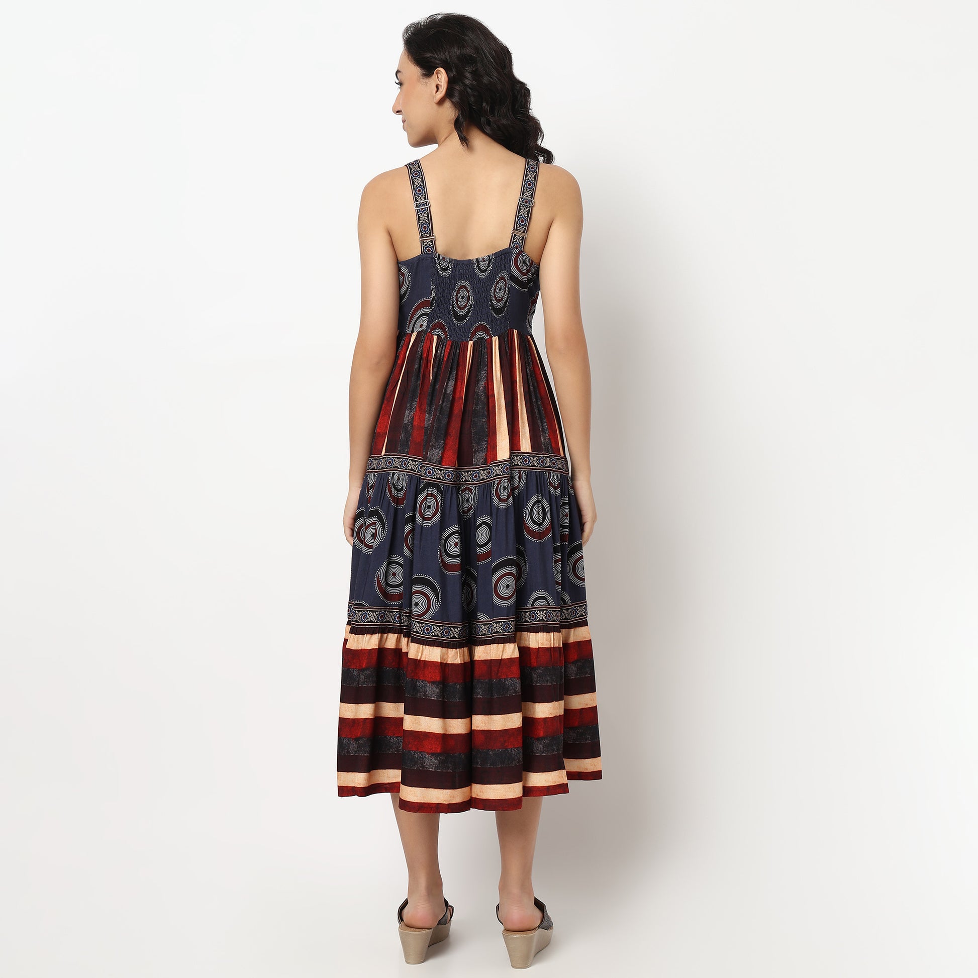 Buy Women Flare Fit Printed Sleeveless Dress  - Style Union