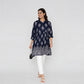 Woven Printed V-Neck Flared Dress