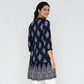 Woven Printed V-Neck Flared Dress